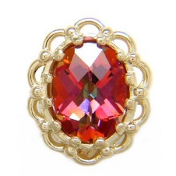 N336 14K TWILIGHT MYSTIC FIRE SLIDE 